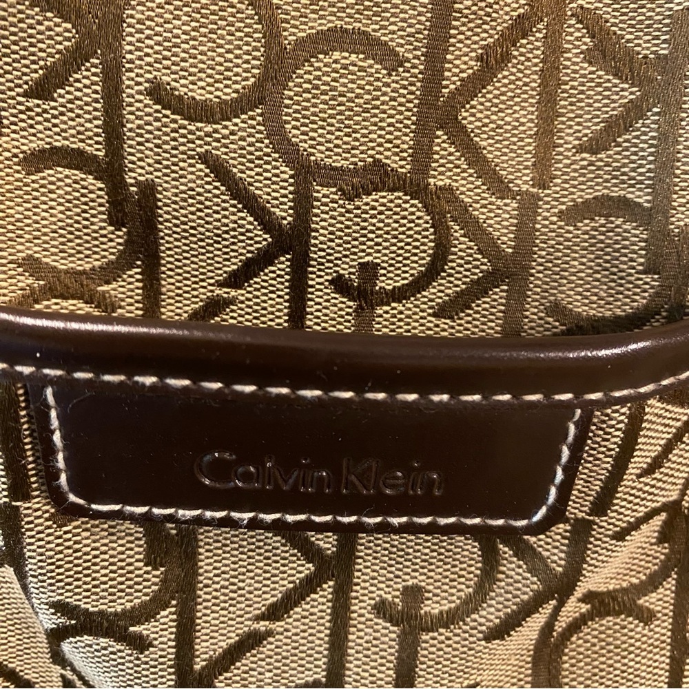 Calvin Klein Tote Bag Woman’s Purse multi Pockets Side pocket Shoulder Bag zip - Picture 4 of 16